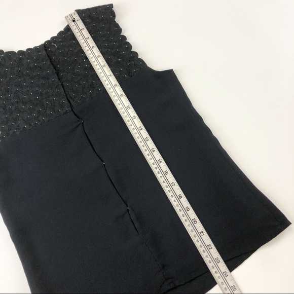 𝅺Adam Lippes silk sleeveless top womens black embroidered top Size 4 - Picture 4 of 9